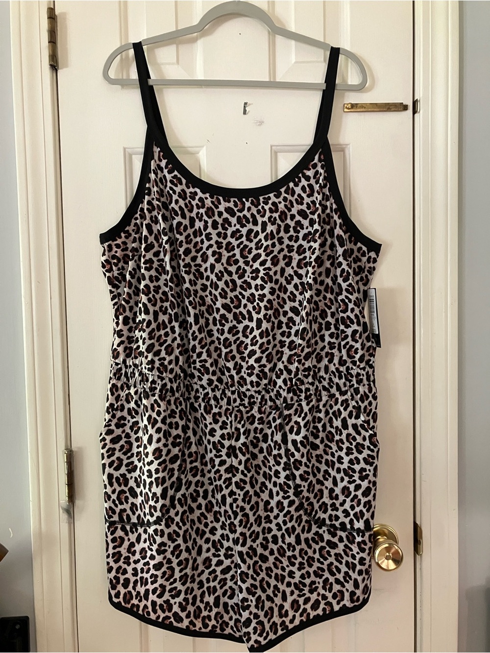 torrid Leopard Print Romper in Black and Brown